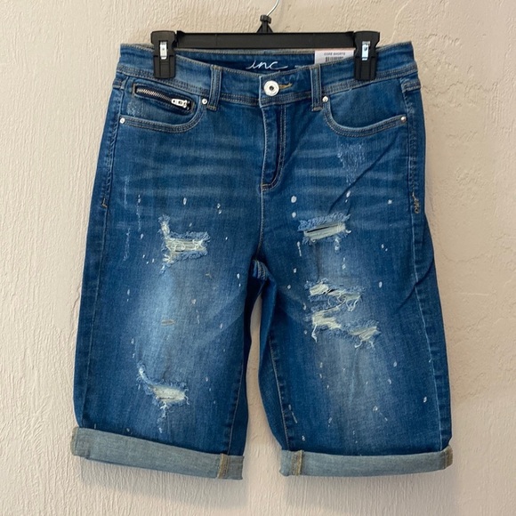 INC International Concepts Pants - 𝅺INC Core Shorts, Bermudas, denim, size 10